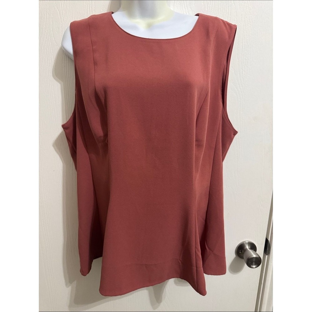 Ann Taylor NWT Sleeveless Scoop NeckDusty Mauve Pleated Blouse Career‎ Office